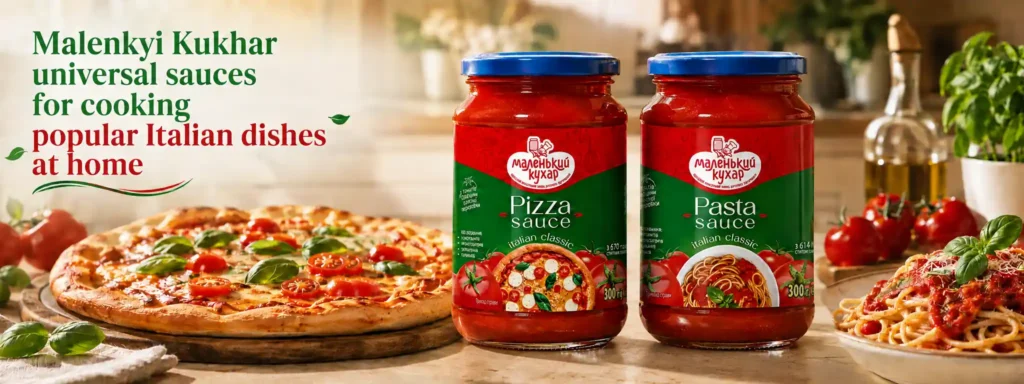 Malenkyi Kukhar Launches New Product Category – Italian Sauces for Pizza and Pasta